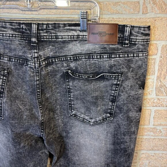 Phat Farm Y2k Grey, Stretch, Patched and distressed Size 42x30 Jeans - Picture 5 of 10